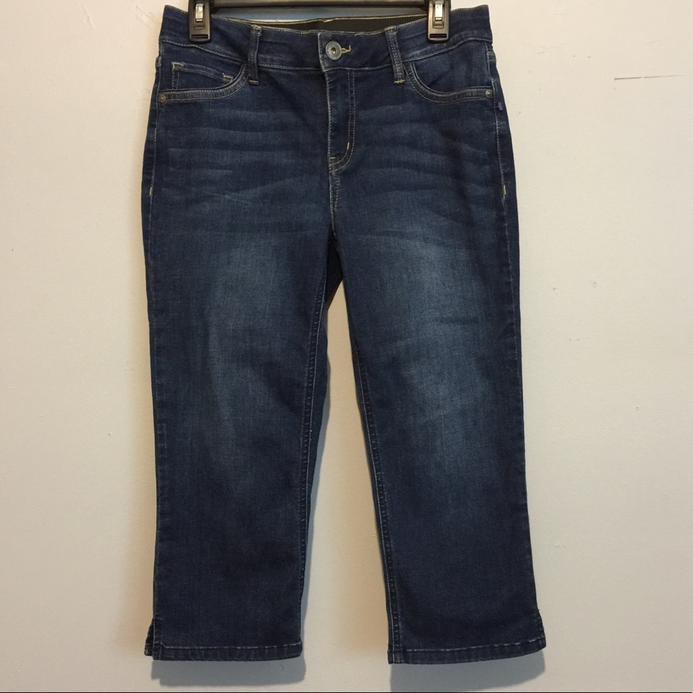 Liz Claiborne Sara Crop mid rise denim Pants Sz 6